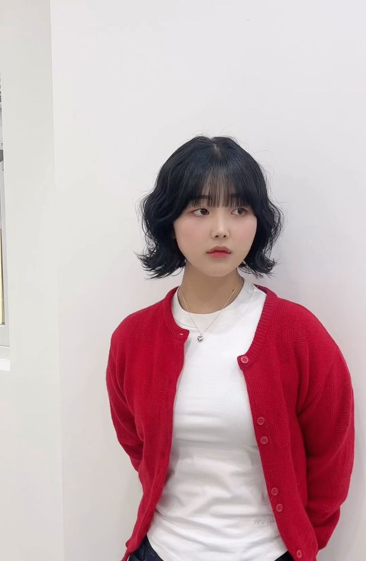물결펌 · 단발