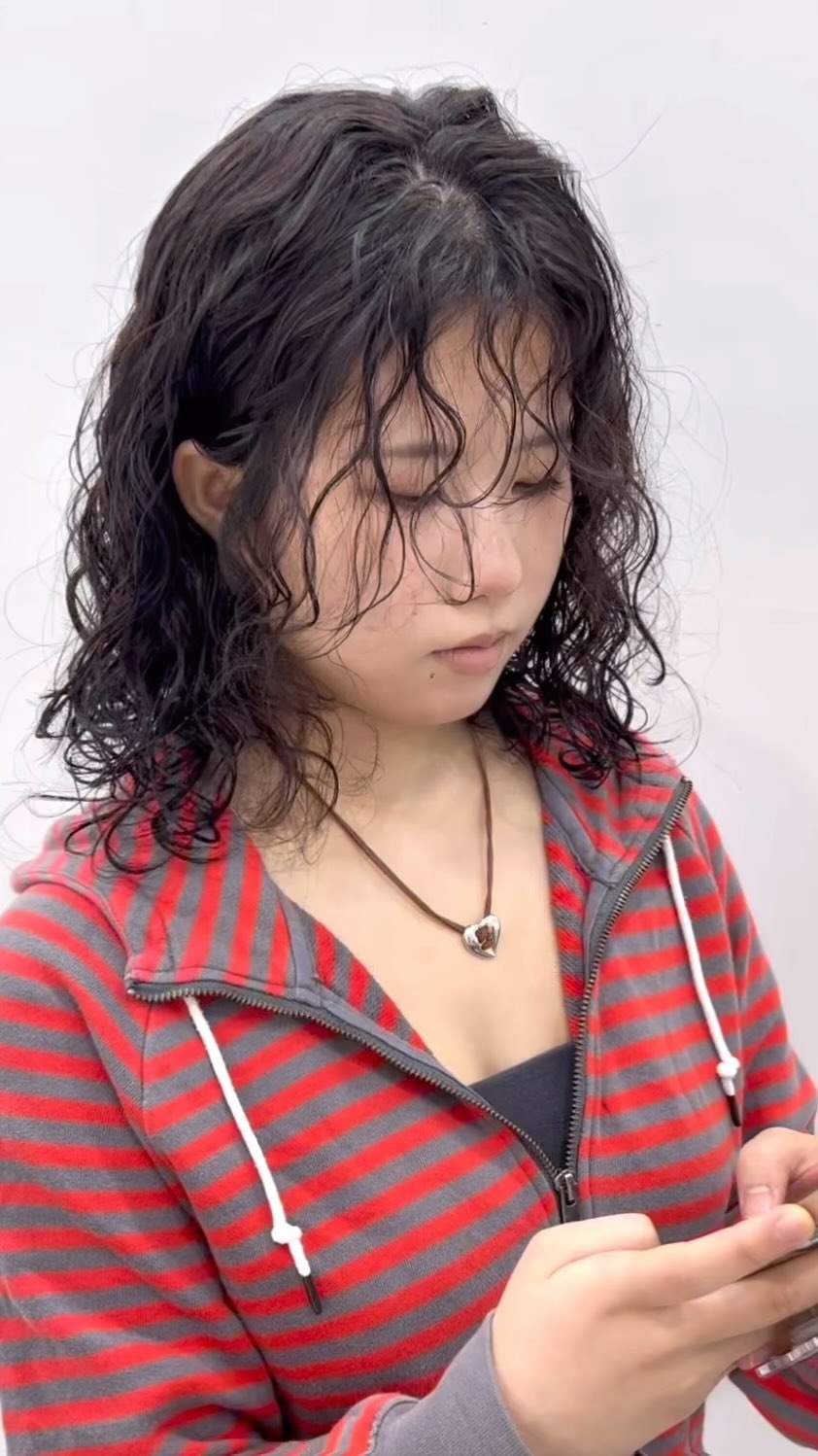 히피펌 · 단발