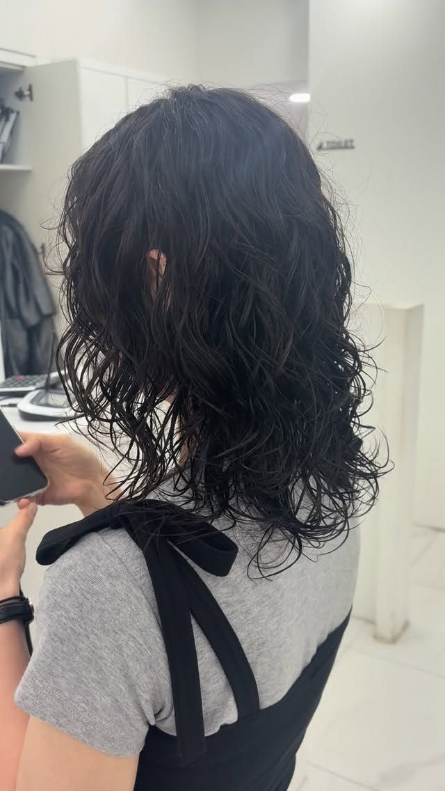 히피펌 · 단발
