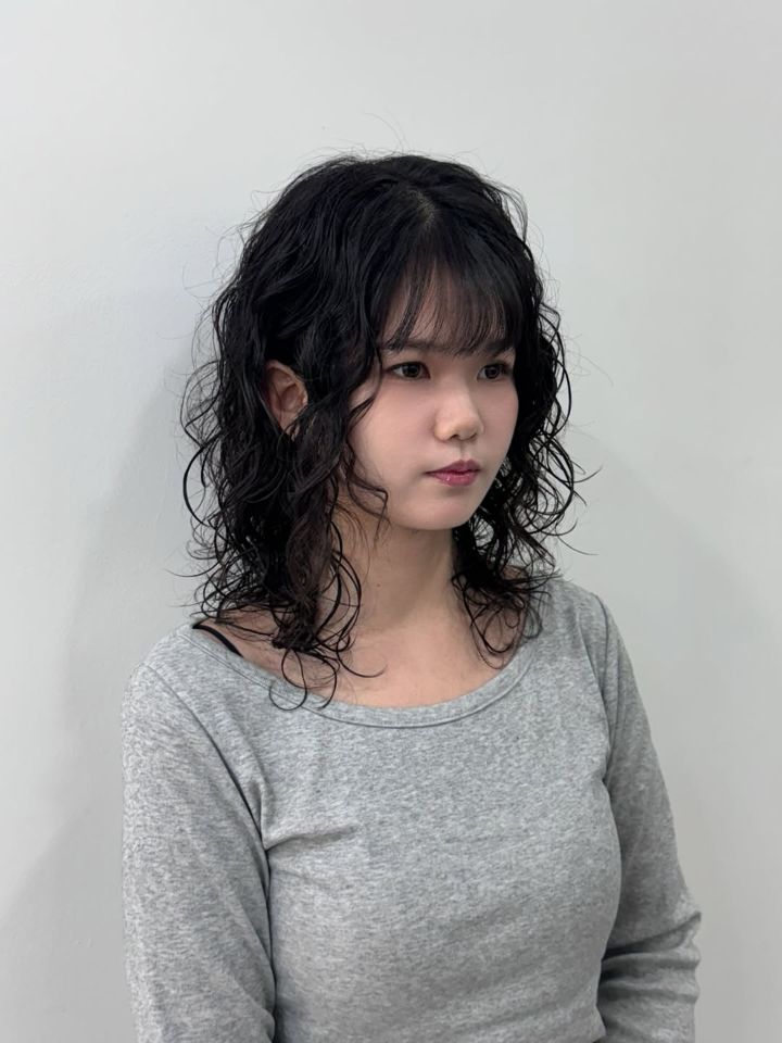 굵은히피펌