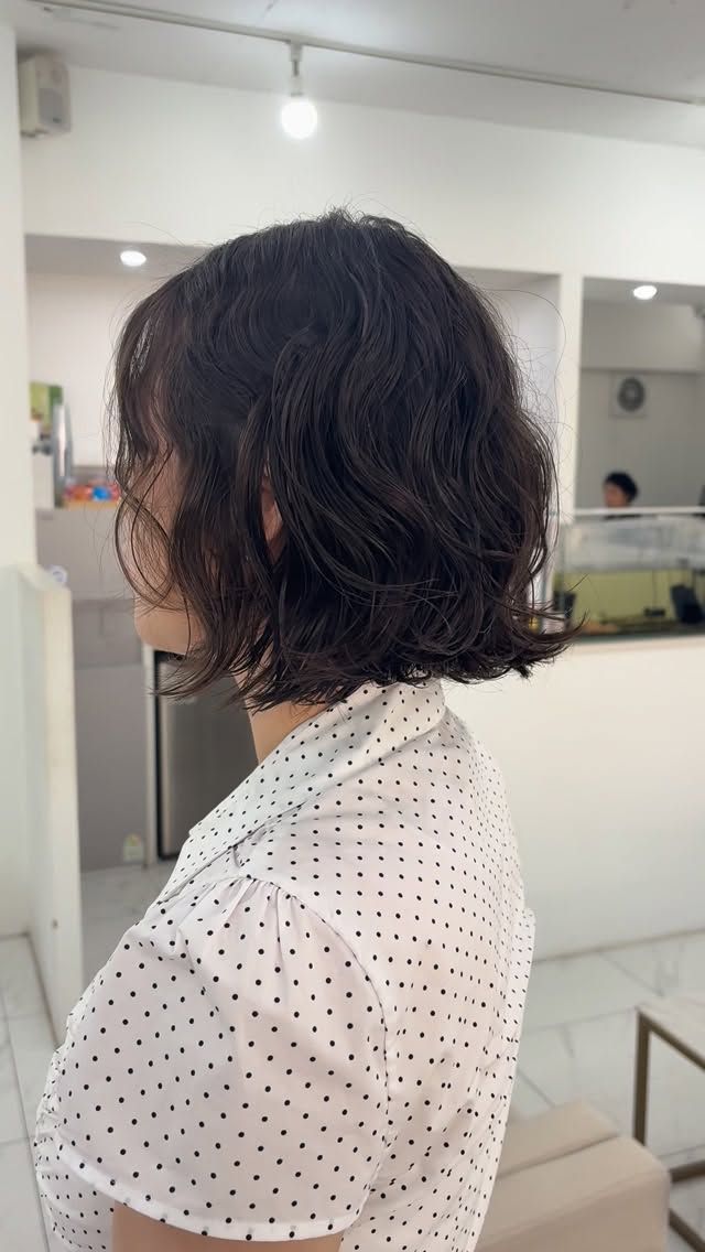 히피펌 · 단발펌