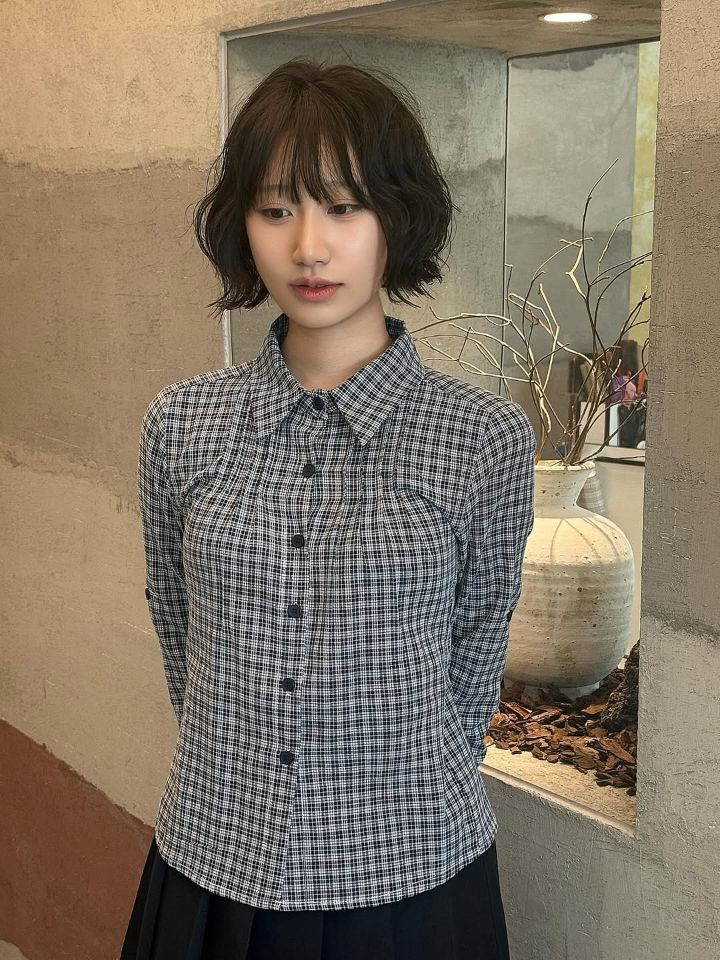 물결펌 · 단발